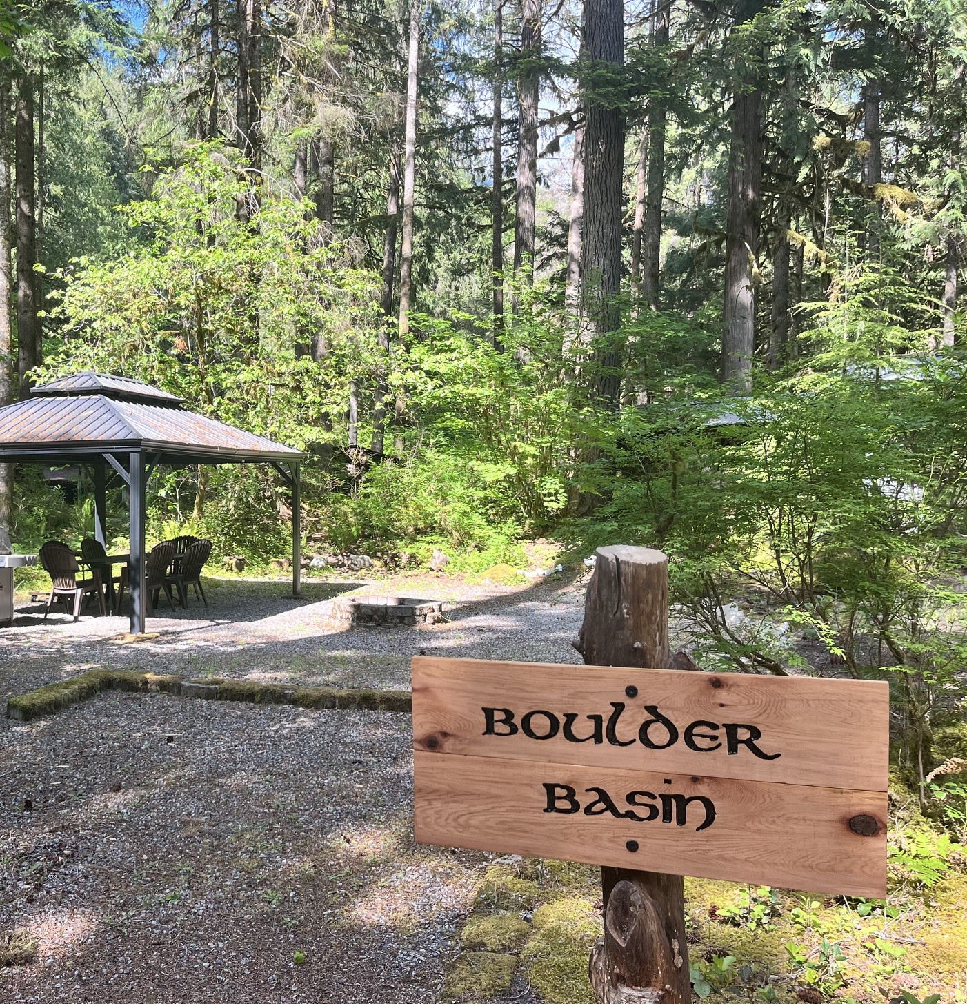Boulder Basin campsite sign