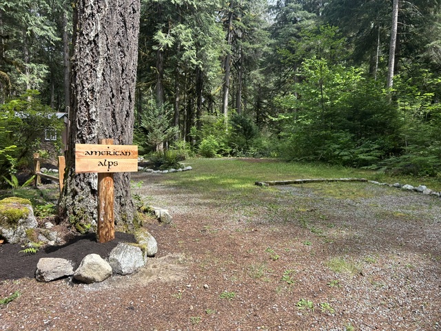 American Alps campsite sign
